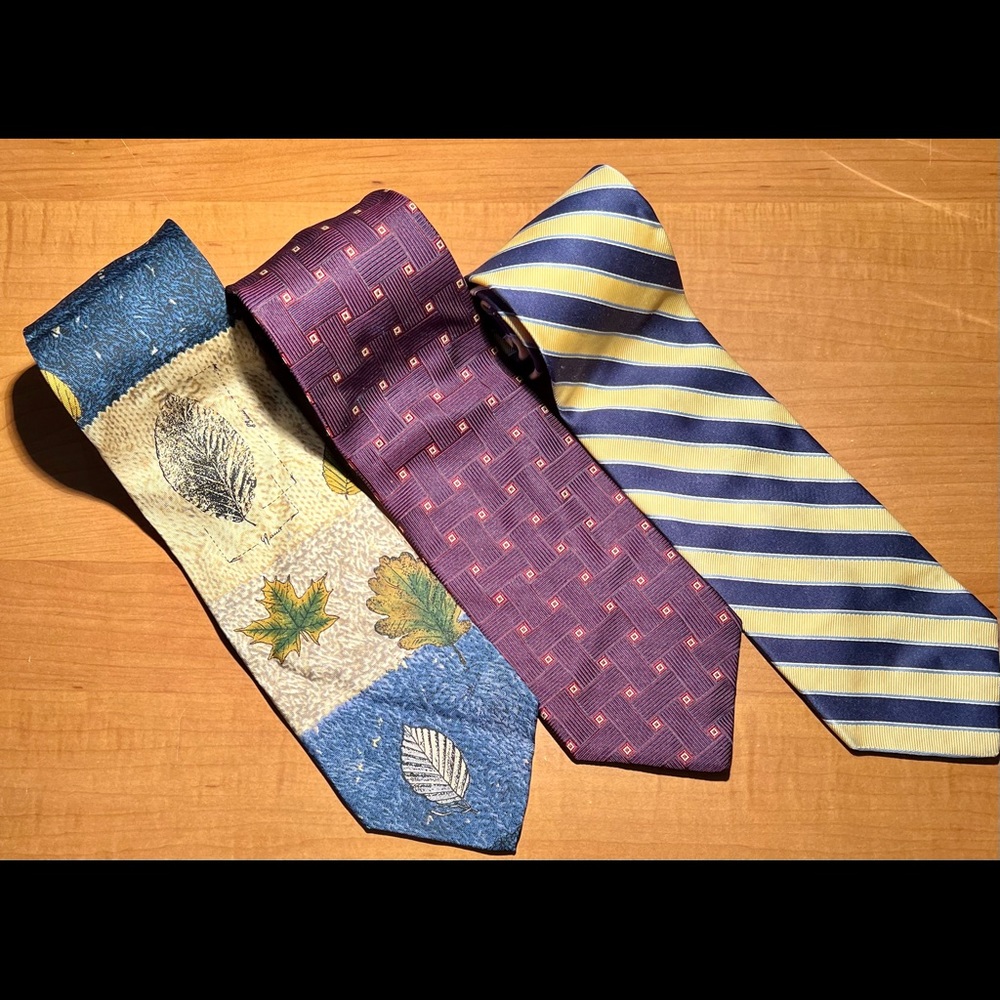 3 silky Ties from various creators